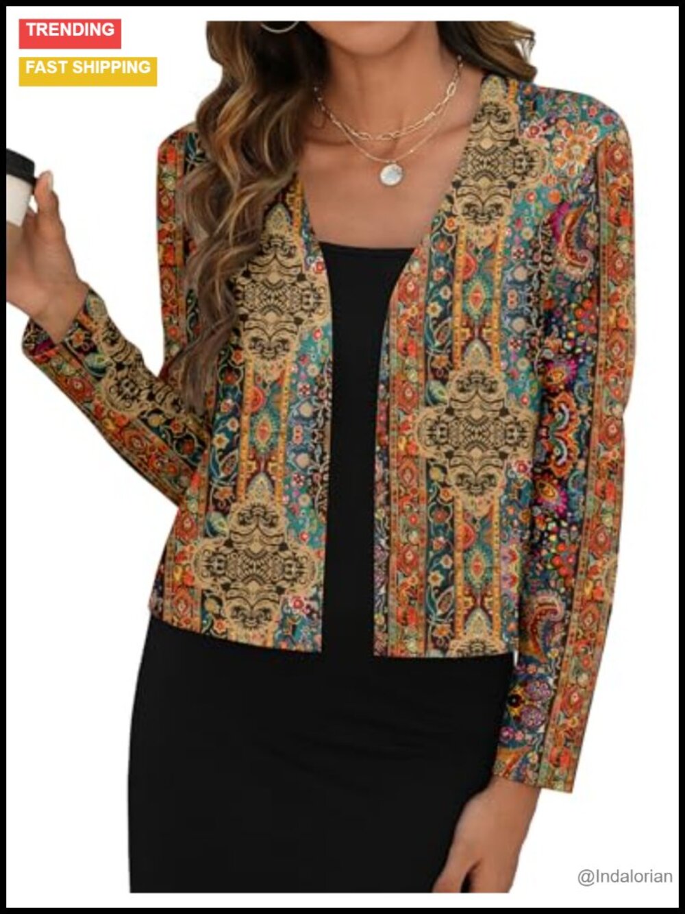 Lightweight Summer Cardigan Thin Cropped Long Sleeve Shrug